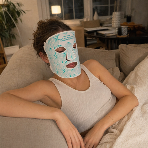 7 Colors + Infrared LED Face Mask and Neck Red Light Therapy Anti Aging Wrinkle Acne Pore Oil Control Skin Tighten Whiten